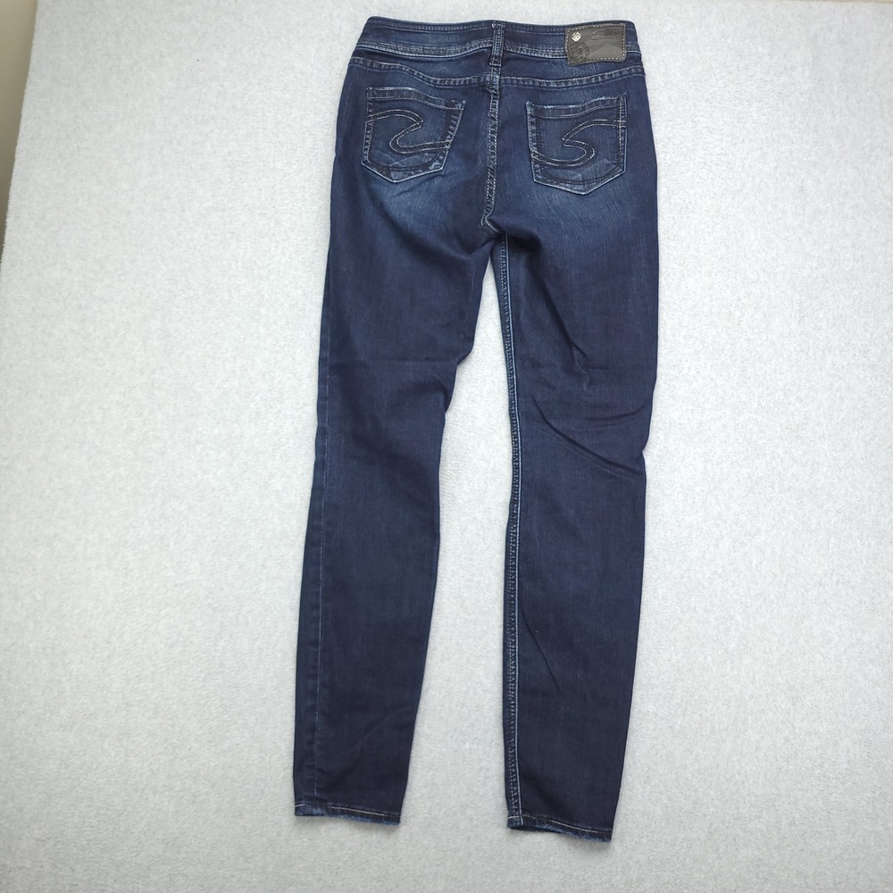 Silver‎ Jeans Co Suki Jeggings Dark Wash Slim Fit Womens Size W26 L29 - Picture 6 of 13